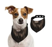 Caída del león en 3D,Pañuelos de algodón para Perros, Bufandas Ajustables para Mascotas,S