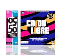 Caída Libre + 50/50 - Juegos de Mesa de Cultura General - Trivia con Amigos y Familia - Juego de Preguntas para Fiestas y Reuniones - Regalo Original