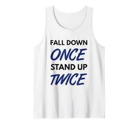 Caída una Vez levantarse Dos Veces - Diseño para Personas exitosas Camiseta sin Mangas