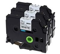 caidi 3 x cinta para etiquetadora compatible a Brother TZE-231 TZ-231 para Brother P-Touch 1000 W 1010 1090 1830 VP 2030 VP 2100 VP 2430PC 2470 2730 negro sobre blanco 12 mm x 8 m