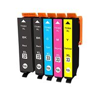 caidi 5 x Compatible para Epson 33 X L Cartuchos de tinta Compatible con Epson Expression Premium XP-530 XP-630 XP-635 XP-830 xp-640 xp-900 xp-540 xp-645 Pirnte