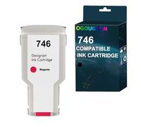 CAIDI 746 746XL Cartucho de tinta 300 ml 746 P2V82A P2V83A P2V80A P2V78A compatible con HP746 para HP DesignJet Z6 y Z9 + impresora de gran formato (magenta)