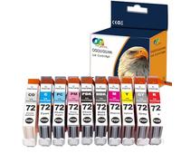 CAIDI - Cartucho de tinta compatible con PGI-72(10-Pack PBK MBK C M Y PC PM R GY CO) para Canon PIXMA Pro-10 Pro-10s
