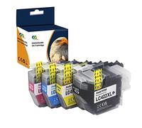Caidi LC422XL Compatible para Brother LC422XL LC-422XL LC422XLVAL Cartuchos de Tinta Reemplazo para Brother MFC-J5340DW MFC-J5345DW MFC-J5740DW MFC-J6540DW MFC-J6940DW Impresora (4 Paquetes)