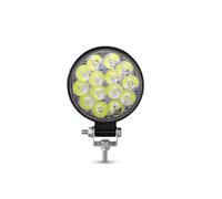 CAIDIS Faros Delanteros Barra de luz LED trabajo para coche 48W, redonda y cuadrada 16SMD, 12V para camión, 4x4, SUV, ATV, barra, faros Conjunto Faros(1pc 42W round)