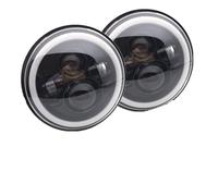 CAIDIS Faros Delanteros Para Jeep Para Wrangler TJ JK Con Halo Angel Eyes Coche Led 80W 7 "pulgadas Faro Conjunto Faros