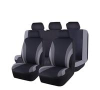 CAIDIS Funda Asiento Coche Fundas para Asientos De Coche, Respaldo Trasero con 3 Cremalleras, Divisibles, Tamaño Universal, Aptas para La Mayoría Coches, SUV Fundas de Asiento(Gray 5 Seat)