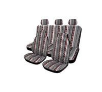 CAIDIS Funda Asiento Coche Juego De Fundas para Asientos De Coche, Universales, para La Mayoría De Asientos De Coche, Protector De Volante Fundas de Asiento(7 pcs Set Type B)