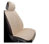 CAIDIS Fundas de Asientos Coche Funda Universal Lino para Asiento Coche Cojín Delantero Y Trasero Cómoda Y Transpirable Protector para Las Cuatro Estaciones(Beige)