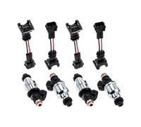 CAIDIS Inyector Combustible para OBD1 para OBD2 B16 B18 B20 D15 D16 D18 H22 inyector de reajuste 4 Piezas 550cc inyectores de Combustible con Kit de arnés de cableado Inyector