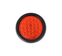 CAIDIS Piloto posterior 1 Luz Trasera Redonda Para Coche, 24 V, Freno Para Camión, 24 LED, Advertencia Para Camión PILOTO TRASERO(Red)