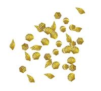 CaíDos De Arte De UñAs Gold Star Moon Beads De UñAs Pegatizas De Metal Glitter Diy Nails DecoracióN