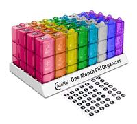 CAidRE Pastillero mensual para 31 días y 3 veces al día, pastillero de un mes para medicamentos, aceite de pescado, vitaminas y suplementos, organizador diario de 30 días