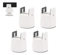 CAIEJSAEN 4 elevadores de muebles de 6 cm a 8 cm con abrazadera de tornillo, patas de silla, elevadores ajustables para patas de silla redondas de 10 a 50 mm de ancho, cuadradas y redondas (blanco)