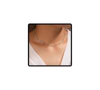 Caiguoer Collar de cuentas bohemias, collar de cristal cúbico verde, accesorios de playa de verano para mujer, talla única, Metal