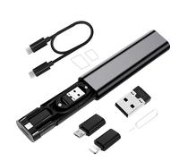 CAIHINIER Juego de adaptadores multiUSB a C, 6 en 1, convertidor multiportátil con cable de carga de 0,23 m para 16, 15, 14, 13 Pro Max, Mini S25, S24, S23 Plus A55