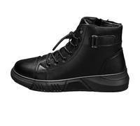 CaiHmnsa Botas De Cuero Informales De Caña Alta For Hombre, Botas De Negocios Impermeables con Plataforma Cómoda Hechas A Mano For Motocicleta(EU42)