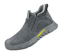 CaiHmnsa Botas De Seguridad Para Hombre Slip On Puntera De Acero Botas De Trabajo Zapatos De Seguridad Ligeros A Prueba De Salpicaduras