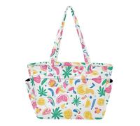 Caihoyu Bolsa de playa para piscina, trabajo, viajes, gimnasio, universidad, con funda para carro, salpicaduras cítricas