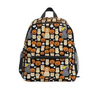 Caihoyu Bolso de hombro para niños de 3 a 8 años, con múltiples bolsillos, S, Halloween, monstruos, gatos