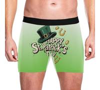 Caihoyu Calzoncillos tipo bóxer para hombre, varios tamaños, suaves, Happy St.Patrick, Happy St. Patrick, Small