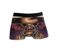 Caihoyu Calzoncillos tipo bóxer para hombre, varios tamaños, suaves, ocultos, diseño de gato demonio, Gato demonio oculto, Medium