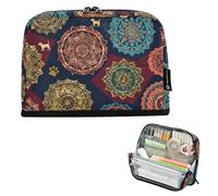 Caihoyu Estuche para lápices de gran capacidad, organizador de escritorio simple para estudiantes, universidades, mandalas, mascotas