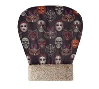 Caihoyu Mascaras y calaveras - Cama cueva para gatos de interior o perros pequeños, saco de acurrucarse para mascotas, bonito saco de invierno suave y lavable