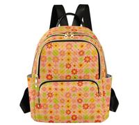 Caihoyu Mochila de moda con 3 bolsillos con cremallera, diseño floral de los años 60 y 70, estética S, Flowery 60s 70s Aesthetic, Small, Casual | Llamativa excursión de fin de semana con estampado animal para mujeres y mujeres