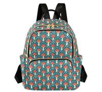 Caihoyu Mochila estampada de gran capacidad con mosca roja y hongos agáricos, talla S, Red Fly Agaric Mushroom, Small, Casual