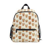 Caihoyu Mochila infantil de 3 a 8 años, con múltiples bolsillos, S Highland Cow Baby Nursery