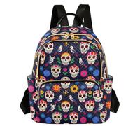 Caihoyu Mochila para mujer con múltiples bolsillos, diseño de calavera de azúcar, talla S, Sugar Skull Bird, Small, Casual
