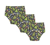 Caihoyu Pantalones cortos de entrenamiento para ir al baño para bebés y niñas, a prueba de fugas, ropa interior de entrenamiento para ir al baño, Pollo de árbol de Navidad, 3 años
