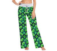 Caihoyu Pantalones de descanso para mujer, cintura alta y elástica, talla XS-XL, color gato Cheshire brillante, Glow Cheshire Cat8, Large