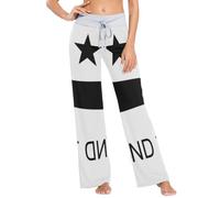 Caihoyu Pantalones de descanso para mujer, longitud larga, con cordón, XS-XL, bandera de Texas, Bandera de Tejas, X-Large