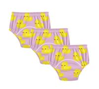 Caihoyu Ropa interior para bebés y niñas, a prueba de fugas, para entrenamiento nocturno, ropa interior transpirable para niñas pequeñas, 4T, dibujo a mano, lindo pato amarillo de goma