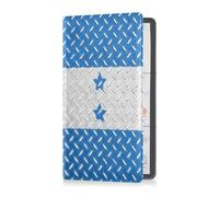 Caihoyu Soporte de cuero para registro de automóvil y seguro para hombres y mujeres, organizador de guantera para documentos, tarjetas, licencia, bandera de Honduras, color azul nacional hondureño,