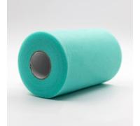 CaiiBtntgb 91m x 15 cm! Rollo de Tul con Carrete de Tela para scrafts, Decoraciones, tutú, Bodas, Disfraces, Faldas, Fiestas, Regalo, Arco, Baby Shower, (Verde Agua)