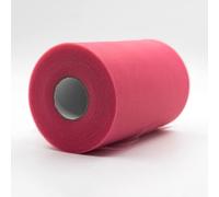 CaiiBtntgb 91m x 15 cm! Rollo de Tul con Carrete de Tela para scrafts, Decoraciones, tutú, Bodas, Disfraces, Faldas, Fiestas, Regalo, Arco, Baby Shower, (Rojo Sandía)