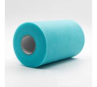 CaiiBtntgb 91m x 15 cm! Rollo de Tul con Carrete de Tela para scrafts, Decoraciones, tutú, Bodas, Disfraces, Faldas, Fiestas, Regalo, Arco, Baby Shower, (Azul Agua)