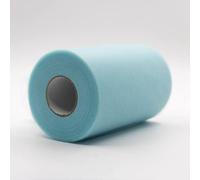 CaiiBtntgb 91m x 15 cm! Rollo de Tul con Carrete de Tela para scrafts, Decoraciones, tutú, Bodas, Disfraces, Faldas, Fiestas, Regalo, Arco, Baby Shower, (Azul Agua Claro)