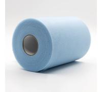 CaiiBtntgb 91m x 15 cm! Rollo de Tul con Carrete de Tela para scrafts, Decoraciones, tutú, Bodas, Disfraces, Faldas, Fiestas, Regalo, Arco, Baby Shower, (Azul Claro)
