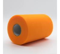 CaiiBtntgb 91m x 15 cm! Rollo de Tul con Carrete de Tela para scrafts, Decoraciones, tutú, Bodas, Disfraces, Faldas, Fiestas, Regalo, Arco, Baby Shower, (Naranja Vibrante)