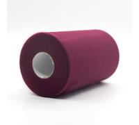 CaiiBtntgb 91m x 15 cm! Rollo de Tul con Carrete de Tela para scrafts, Decoraciones, tutú, Bodas, Disfraces, Faldas, Fiestas, Regalo, Arco, Baby Shower, (Vino Rojo)