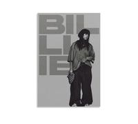 Caiioue Póster de Billie de música vintage de Eilish para habitación, lienzo estético para decoración de pared, dormitorio, 30 x 45 cm