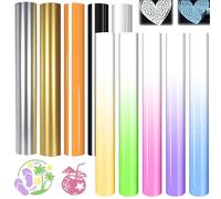 CaiJianYuLin Vinilo Textil Termoadhesivo 10-pack Vinilo de Tela Que cambia de Color Activado por Rayos UV Vinyl Permanent Textil Imprimible láminas de adhesivas fáciles 30,5 cm × 21 cm