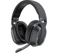 Caijin Auriculares inalámbricos con retroalimentación de graves táctiles, 50 horas de duración de la batería, Bluetooth 6.0 y modo de cable USB-C, auriculares bajos para música electrónica, EDM