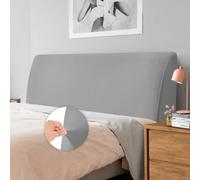 Caijin Funda para Cabecero, Protector de Funda de Cabecera de Cama, Tejido de Terciopelo Suave, Funda Protectora para cabecero de Cama (Gris Claro, Longitud de la cabecera：150cm-170cm)