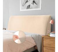 Caijin Funda para Cabecero, Protector de Funda de Cabecera de Cama, Tejido de Terciopelo Suave, Funda Protectora para cabecero de Cama (Camello, Longitud de la cabecera：150cm-170cm)