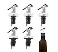 CAIKAILIOR 5 vertedores para botellas de aceite, vertedor de botellas con tapa, vertedor de aceite con junta de goma, dosificador para botella de aceite, jarabe, aceite de oliva, aguardiente, para